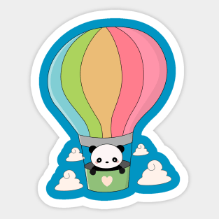 Kawaii Hot Air Ballon Panda T-Shirt Sticker